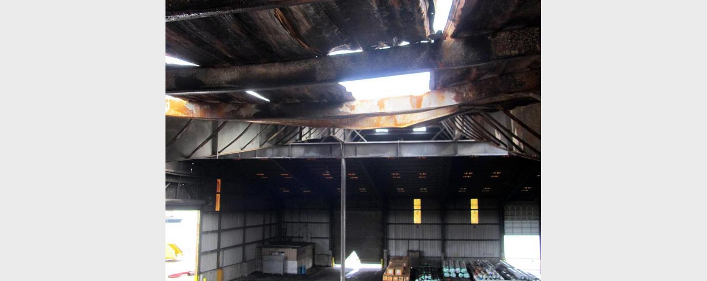 Port of Houston Authority Fire Damage Evaluation Barbours Cut Terminal RORO 1 Building