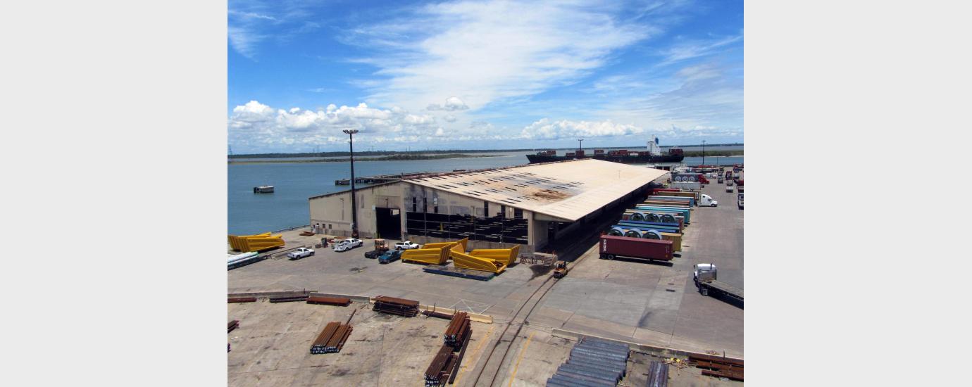 Port of Houston Authority Fire Damage Evaluation Barbours Cut Terminal RORO 1 Building